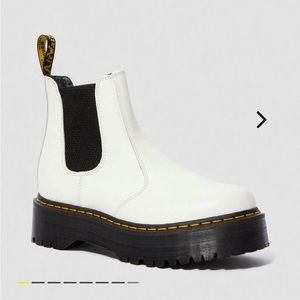 doc marten white platform chelsea boots